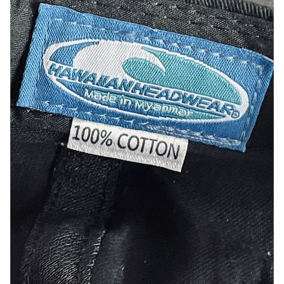 Hawaiian Headwear Black Red Turtle and Hawaii Embroidered Snapback Cap Hat - Picture 5 of 6